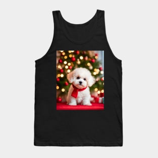 Bichon Frise Puppy Dog Christmas Tank Top